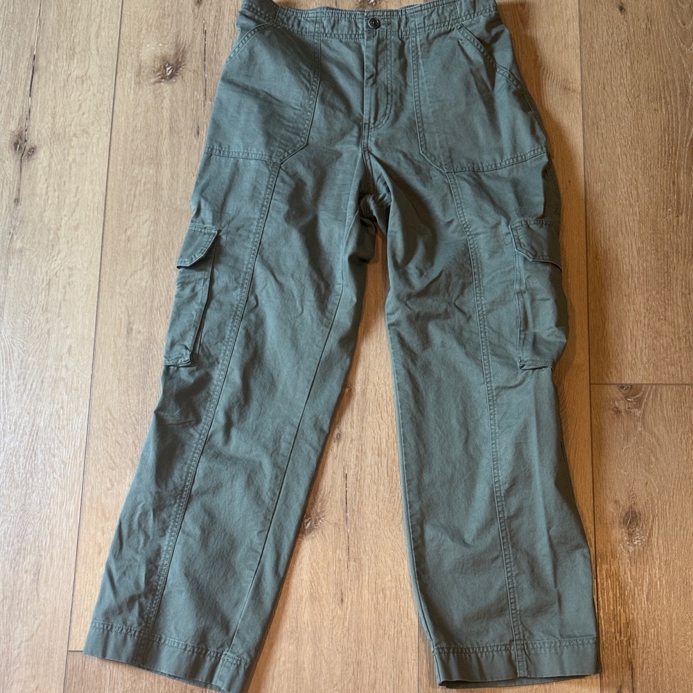 Abercrombie & Fitch Curve Love Olive Cargo Pants